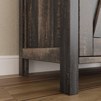 Garvee petit buffet de style campagnard, 2 portes, étagères réglables, MDF, pour le salon et la salle à manger, 76 × 40 × 80 cm, marron rustique
