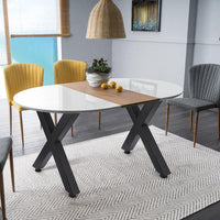 Garvee Pieds de meuble en métal noir forme X 41 cm, support jusqu’à 399 kg, patins réglables antidérapants, pour tables, bancs et projets DIY