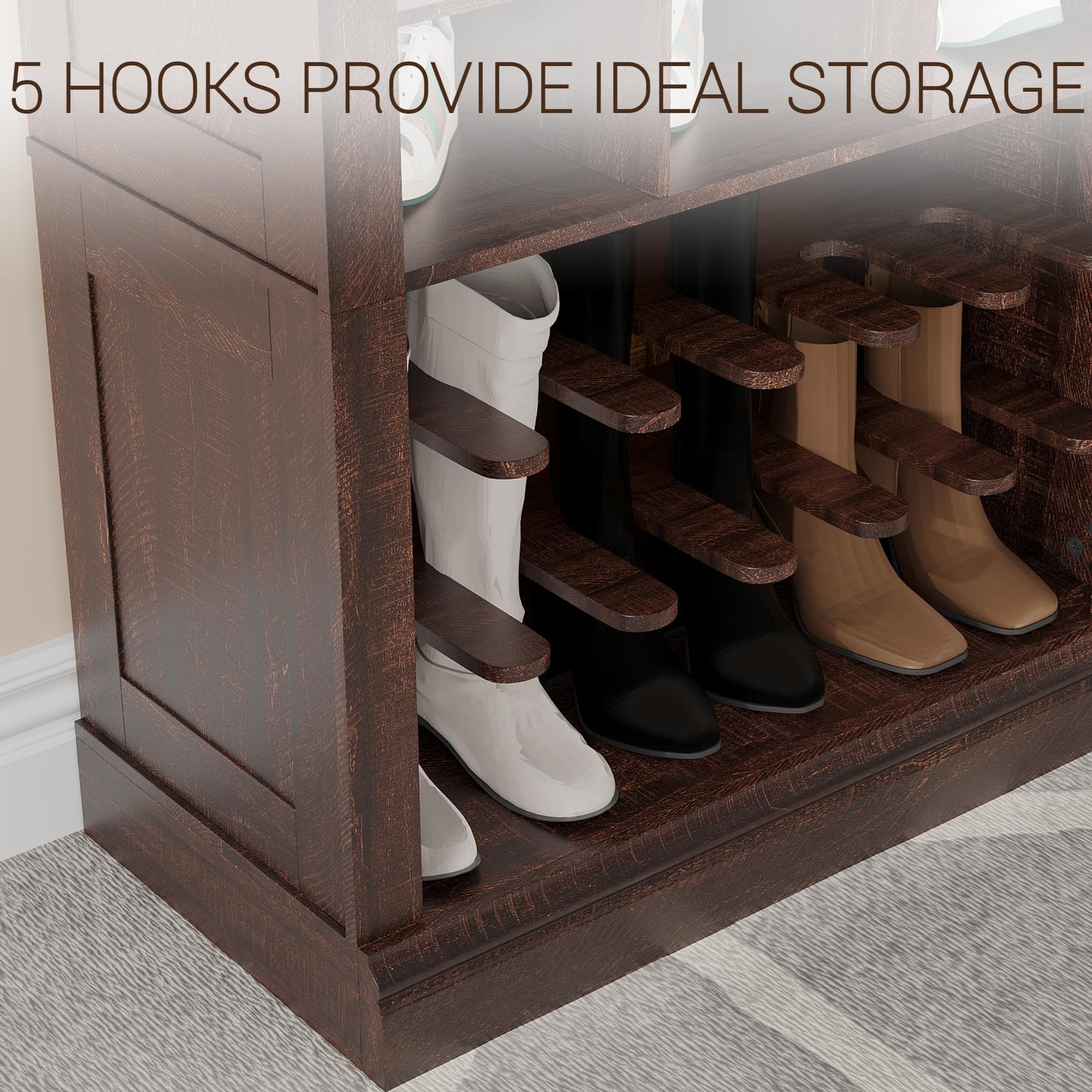 Meuble à chaussures Garvee à 10 niveaux et 30 compartiments, avec un espace haut pour les bottes, en MDF, anti-basculement, idéal pour l'entrée et le salon, blanc.