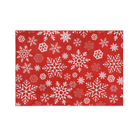 Tapis d'intérieur Garvee pour Noël, motif flocons de neige, antidérapant, lavable, doux et anti-peluches, idéal pour la salle de bain et la cuisine. Décoration festive.