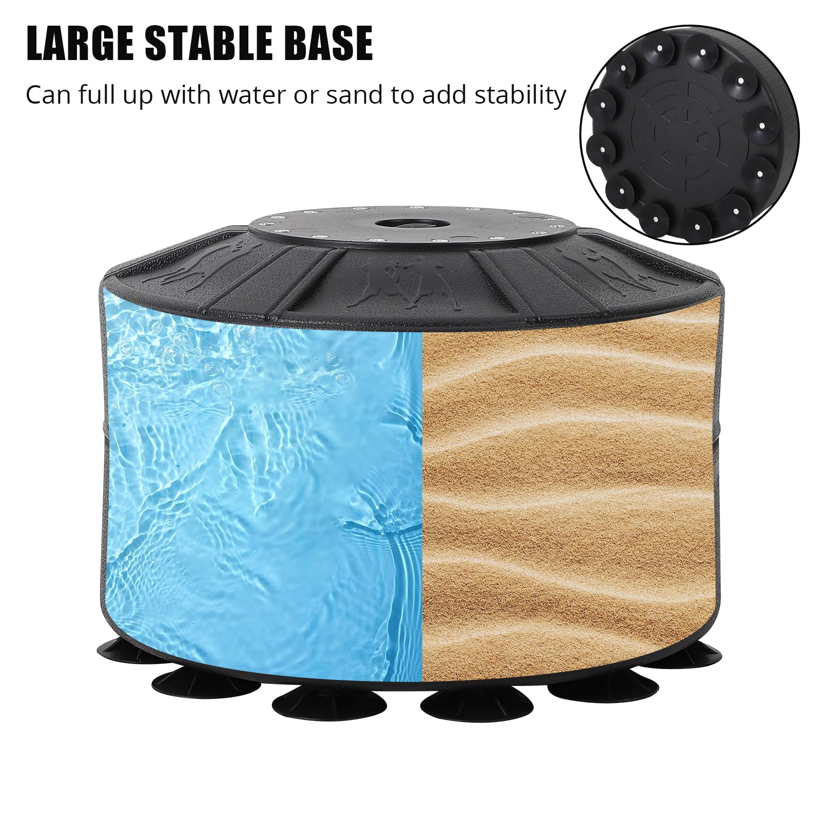 Sac de frappe autoportant Garvee 3-en-1 avec 2 balles de vitesse, rotation à 360°, hauteur réglable pour l'entraînement de kickboxing, matériau PU, noir