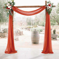 Arche de mariage Garvee, rideau en tulle drapé en mousseline 70x550cm, couleur caramel, décoration de mariage
