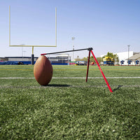 Support métallique Garvee pour tirs au but et coups de pied de football américain, réglable et robuste, compatible avec toutes les tailles de ballons, pour l'entraînement en extérieur et en intérieur.