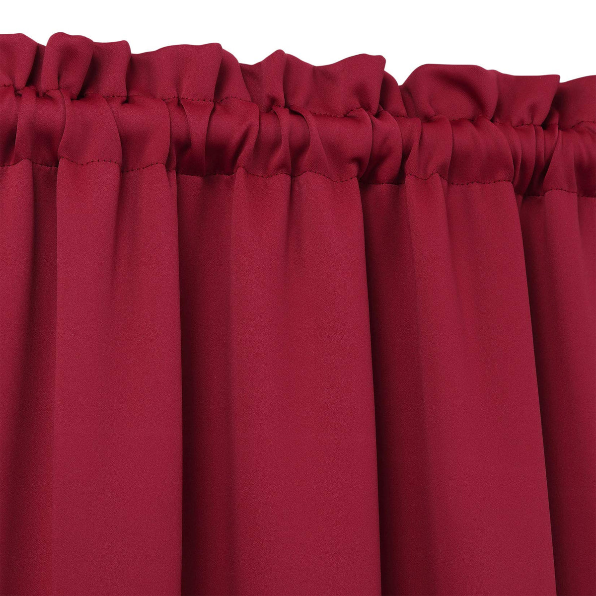 Cantonnières occultantes Garvee, lot de 2, 66 x 114 cm, rouges, pour salon, cuisine, chambre, isolantes thermiques