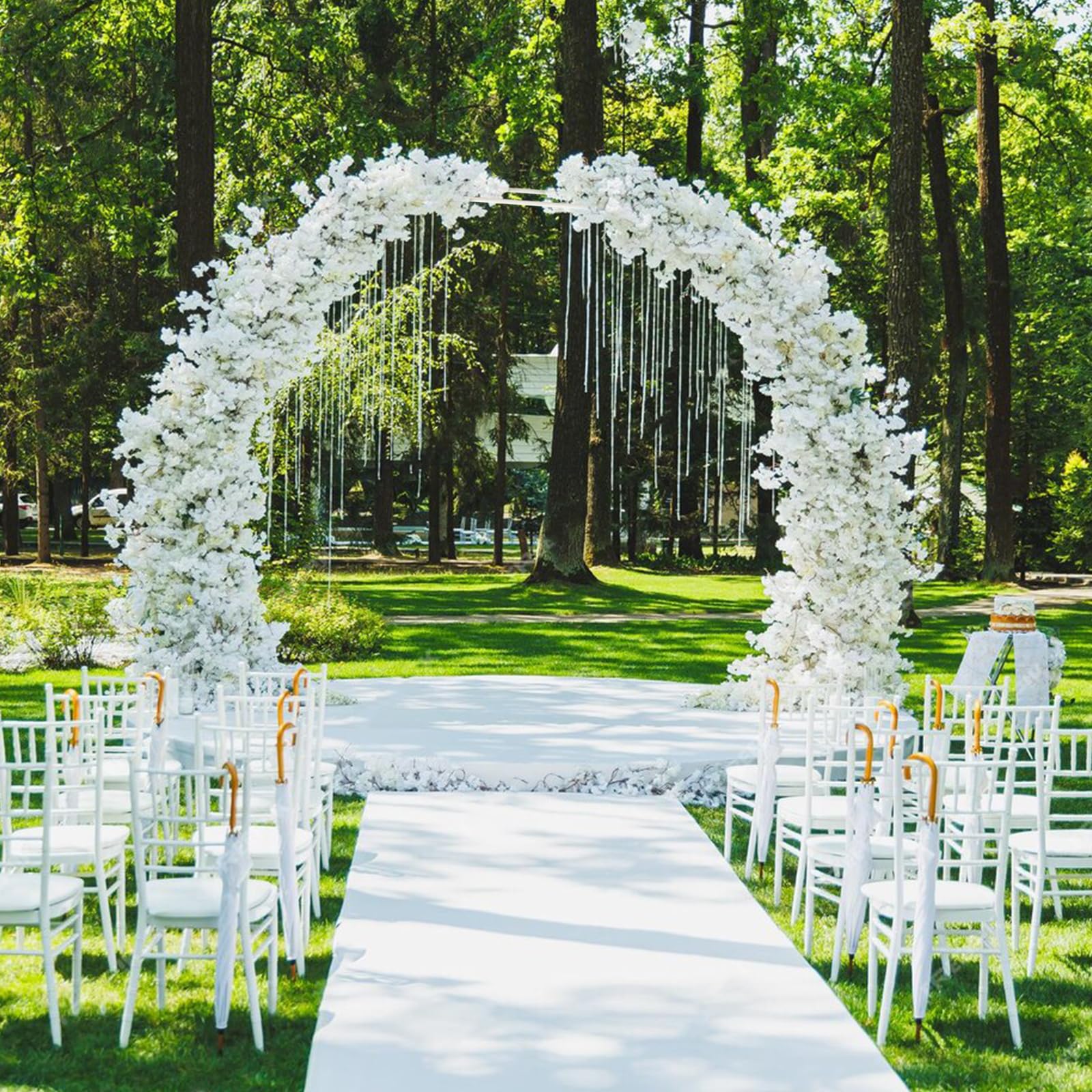 Arche de jardin Garvee en métal, 3 m x 2,2 m, acier galvanisé antirouille, style vintage, idéale pour mariages et garden-parties.