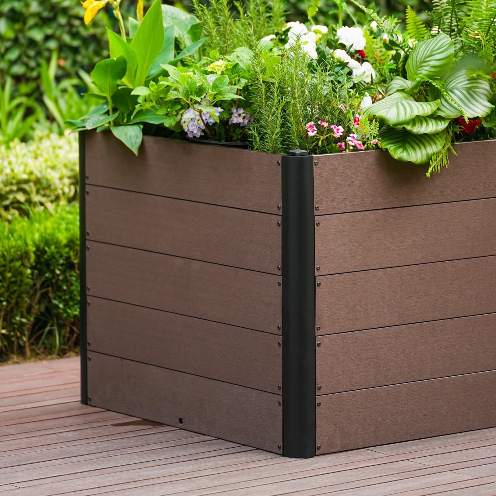 Coins renforcés en acier pour jardinière surélevée