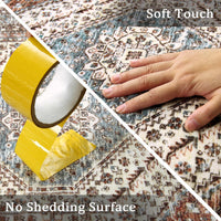 Tapis persan-oriental Garvee 160 x 230 cm, envers en polyester TPR, lavable, antidérapant, pour salon