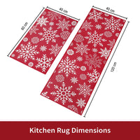 Tapis de cuisine antidérapants Garvee Christmas, lot de 2, polyester, antidérapants, pour cuisine et couloir, 40 x 60 + 40 x 120 cm