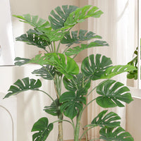 Plante artificielle Monstera Garvee, support stable réglable en polyester de 1,5 m, pour salon ou bureau, verte