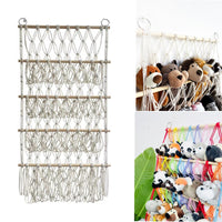 Garvee Étagère à peluches à 4 niveaux, organisateur de jouets suspendu pour chambre d'enfant, 105 x 52 cm, blanc