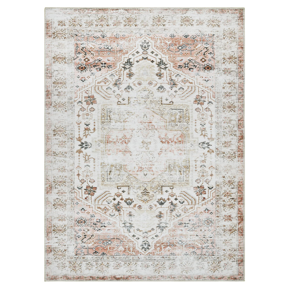 GARVEE Oosters Polaire Taupe 80x150 cm - Afwasbaar, Imperméable, Vlekbestendig - Pour Woonkamer & Slaapkamer