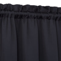 Garvee Lot de 2 cantonnières occultantes pour fenêtres, salon, cuisine, chambre, cantonnières isolantes thermiques, noires, 66 x 76 cm