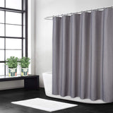 Garvee Rideau de douche , aspect lin 240 g/m², 240 × 200 cm, gris, déperlant - Gris