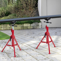 Support de tuyau à tête en V Garvee, pliable, robuste, en acier au carbone, réglable en hauteur de 71 à 132 cm (28 à 52 pouces).