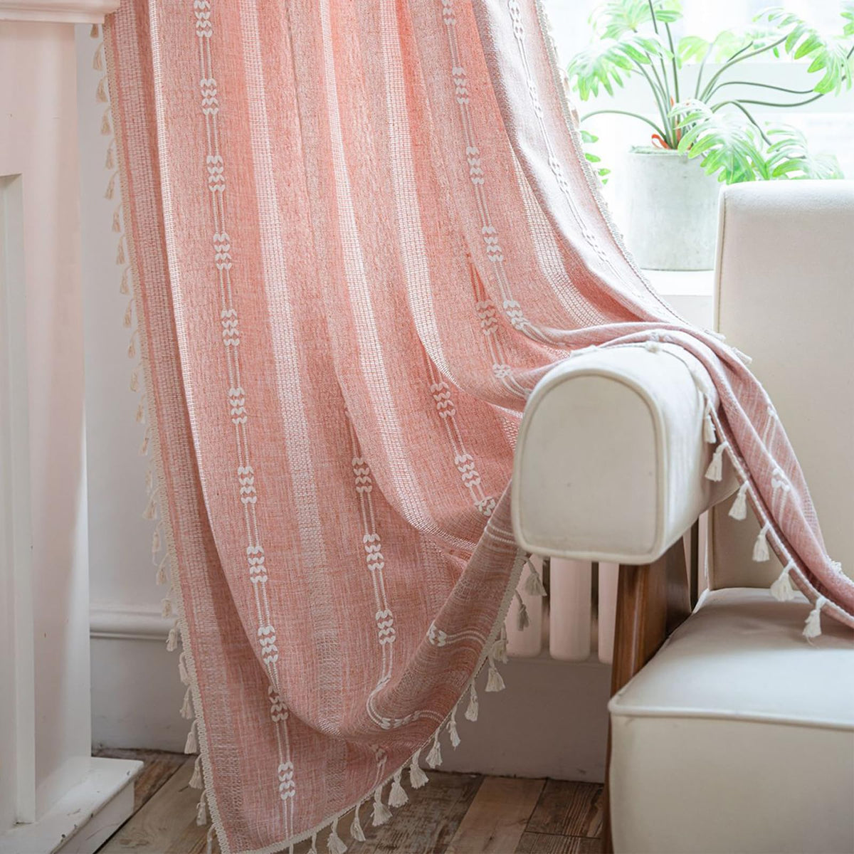 Garvee Toile de fond bow colorée double face pour décoration de mariage, anniversaire, cérémonie, banquet, rose orangé