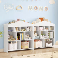 Étagère de rangement pour jouets Garvee, 9 compartiments, bibliothèque pour enfants, bois blanc, 103,5 cm, robuste, polyvalente, pour salle de jeux