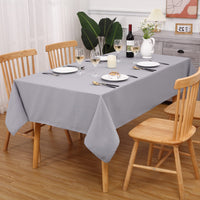 Nappe de Noël carrée imperméable GARVEE 140x140 cm grise pour banquet, cuisine, pique-nique, intérieur et extérieur