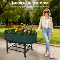 Jardinière surélevée en métal Garvee avec cadre renforcé et bâche pour légumes, herbes aromatiques et fleurs, filet de protection contre les oiseaux, gants inclus, style serre, idéale pour terrasse et résistante aux intempéries.