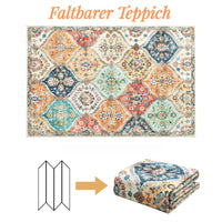 Tapis de couloir Garvee 200 x 290 cm, lavable, motif floral vintage, pour chambre ou cuisine, antidérapant