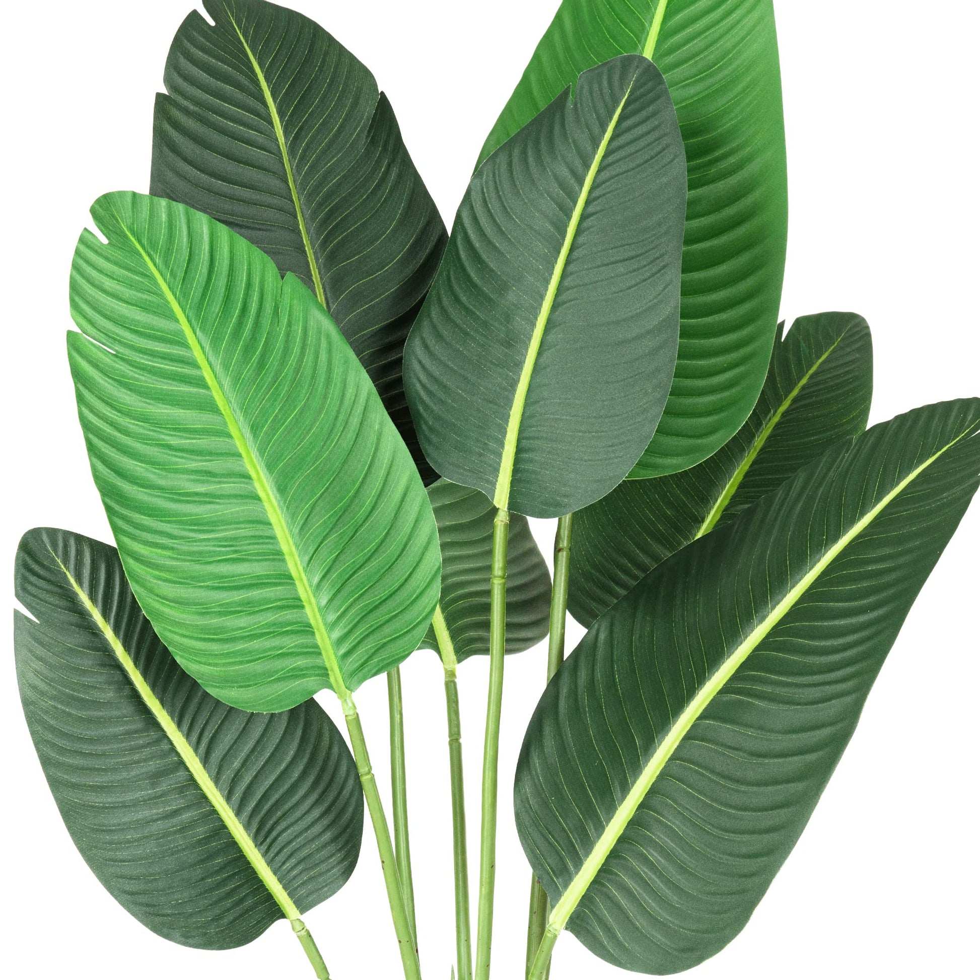 Garvee Lot de 2 Oiseaux de Paradis Artificiels 122 cm, Feuilles de Bananier Réalistes, Décoration Maison et Bureau, Vert