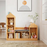 Garvee Bibliothèque Enfant 6 Cubes de Rangement, Anti-Basculement, 121 × 30 × 107 cm, Marron, pour Chambre d’Enfant - Marron