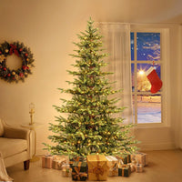 Sapin de Noël artificiel Garvee 229 cm en PE/PVC avec éclairage LED automobile haut de gamme pour salles et événements de Noël