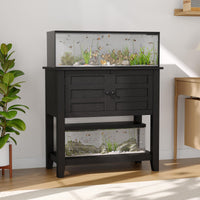 Meuble pour aquarium Garvee 20-29 gallons avec station de charge, portes magnétiques, pour salon, 80 x 40 x 78 cm, bois