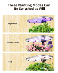 Système de culture hydroponique GARVEE, jardin intelligent WiFi avec 12 modules, lampe LED 30 W, idéal pour les herbes aromatiques en intérieur, hauteur réglable de 76 cm.