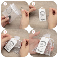 Coffret ouvre-bouteilles Garvee, 24 pièces, couteau de sommelier en acier inoxydable avec pochette, étiquettes cadeaux, mariage, anniversaire, en forme de cœur, transparent