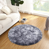 Tapis rond moelleux Garvee 80 cm (2'7,5") pour chambre d'enfant, gris, doux et moelleux, en velours et éponge, antidérapant et insonorisant, idéal pour les chambres de bébé et d'adolescent.