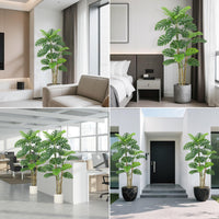 Plante artificielle Monstera Garvee de 1,80 m en polyester de haute qualité, décoration intérieure pour salon ou bureau, verte