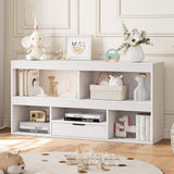 Garvee Bibliothèque pour enfants en bois, avec 5 compartiments et 1 tiroir, 24 × 47,2 × 30 cm - 