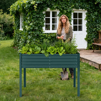 Jardinière surélevée en métal Garvee avec couvercle pour légumes et fleurs, idéale pour le jardinage et la terrasse. Résistante à la corrosion et aux intempéries.