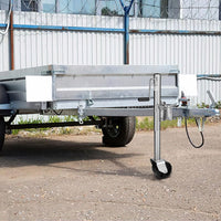 Garvee Béquille pivotante de remorque 680 kg, double roue de 15 cm, levée de 33 cm, acier galvanisé, pour bateau