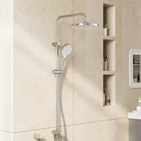 Colonne de douche GARVEE Rain Shower sans accessoires chromés – Colonne de douche ronde en acier inoxydable 25 cm