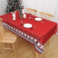 Nappe de Noël Garvee rouge imperméable avec sapin de Noël rectangulaire 54 x 79 pouces