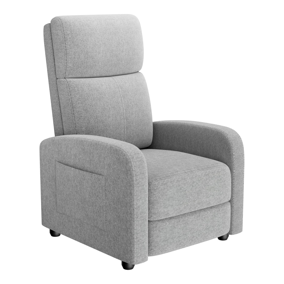 Fauteuil inclinable Garvee pour adultes, ergonomique et réglable, avec poche latérale, dossier haut, larges accoudoirs, assise rembourrée, idéal pour le salon ou la salle de cinéma maison.