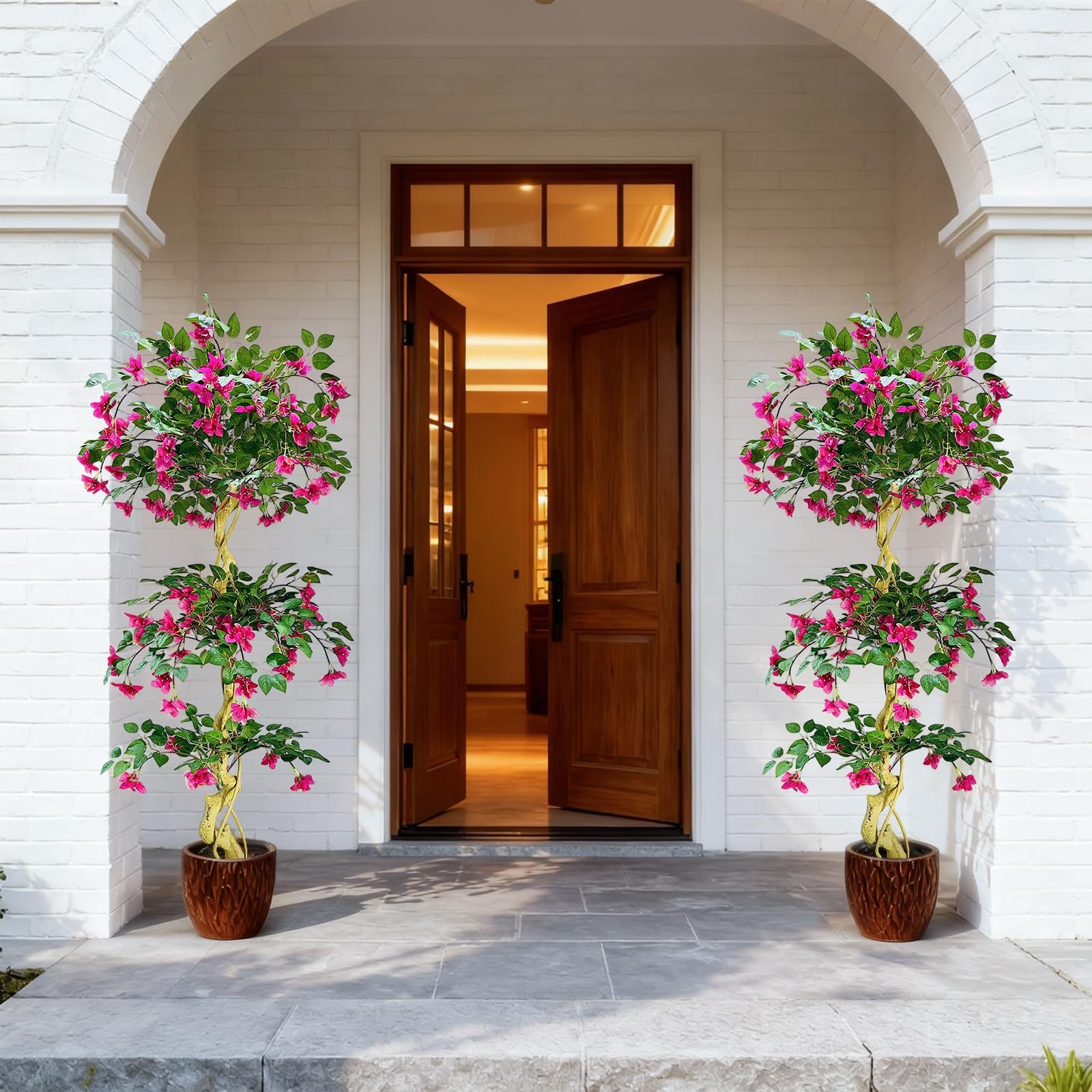 Bougainvillier artificiel rose Garvee de 1,8 m, réaliste et facile d'entretien, en soie, pour une utilisation intérieure et extérieure, léger et polyvalent