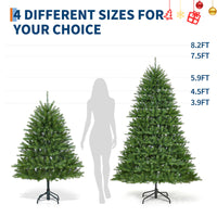 Sapin de Noël artificiel Garvee de 225 cm avec 700 LED, en PE/PVC de qualité supérieure, idéal pour les hauts plafonds et les fêtes de fin d'année.