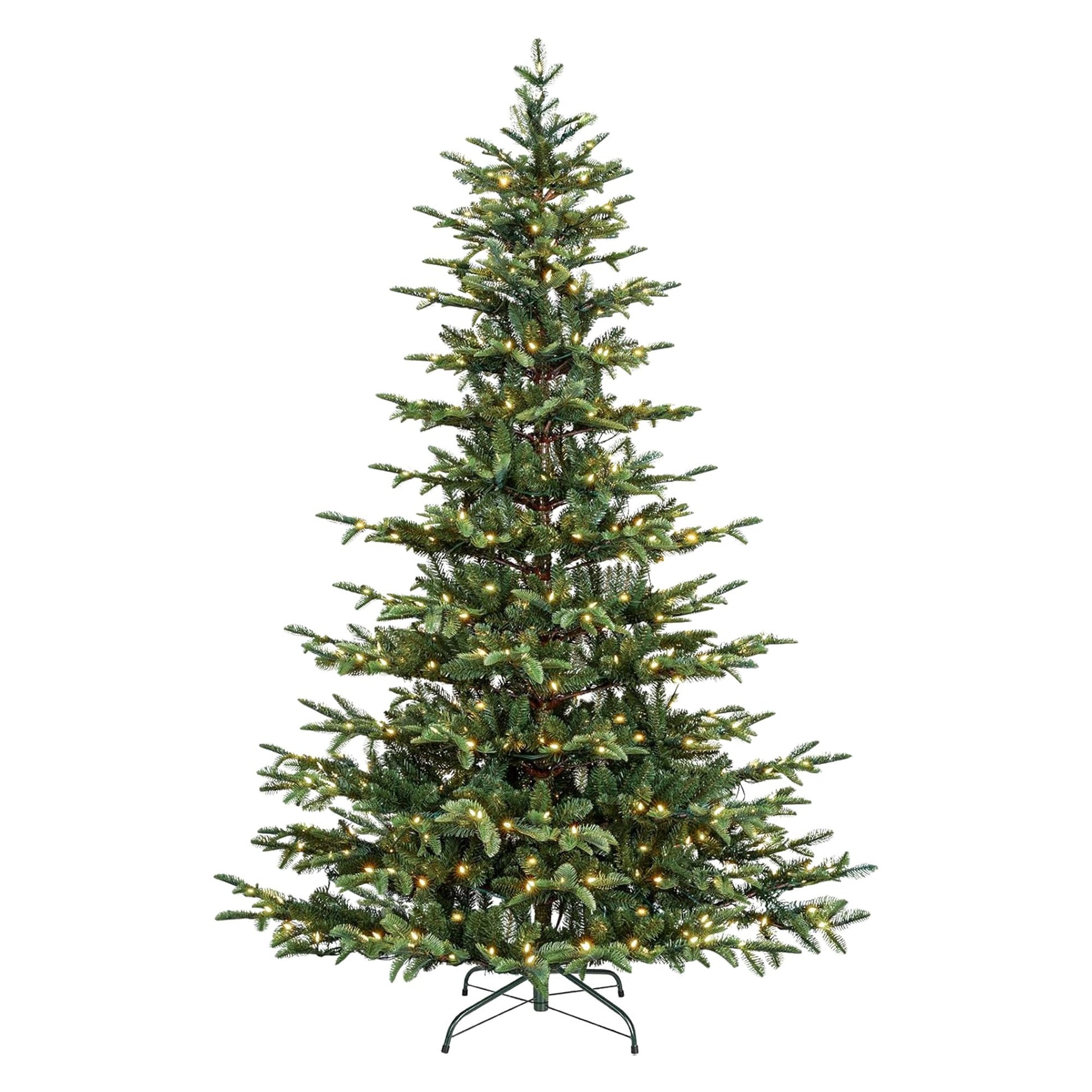 Sapin de Noël artificiel Garvee de 137 cm en PE/PVC avec éclairage LED automatique, idéal pour les petits espaces et une décoration de Noël chaleureuse.
