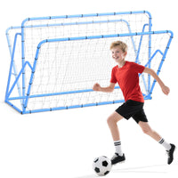 Filet de rebond de football Garvee 1,8 x 1,2 m, cadre en acier robuste et réglable, résistant aux intempéries, bleu, pour jardin et terrain de jeu