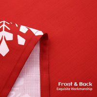 Nappe de Noël Garvee Zmywalny 137x250 cm Rouge Infroissable et Résistante pour Salle à Manger Festive