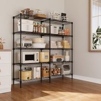 Étagère métallique à 5 niveaux Garvee, robuste, réglable, en acier, grande capacité, 59 x 59 x 13,8 cm, pour garage et rangement