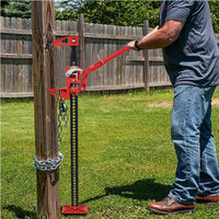 Garvee Cric agricole haute levée 84 cm en acier, capacité 3 tonnes, cric tout-terrain rouge pour 4 × 4, quad, levage, traction et dépannage agricole