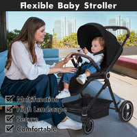Poussette Garvee 3-en-1 – Avec harnais à 5 points, dossier réglable et design confortable