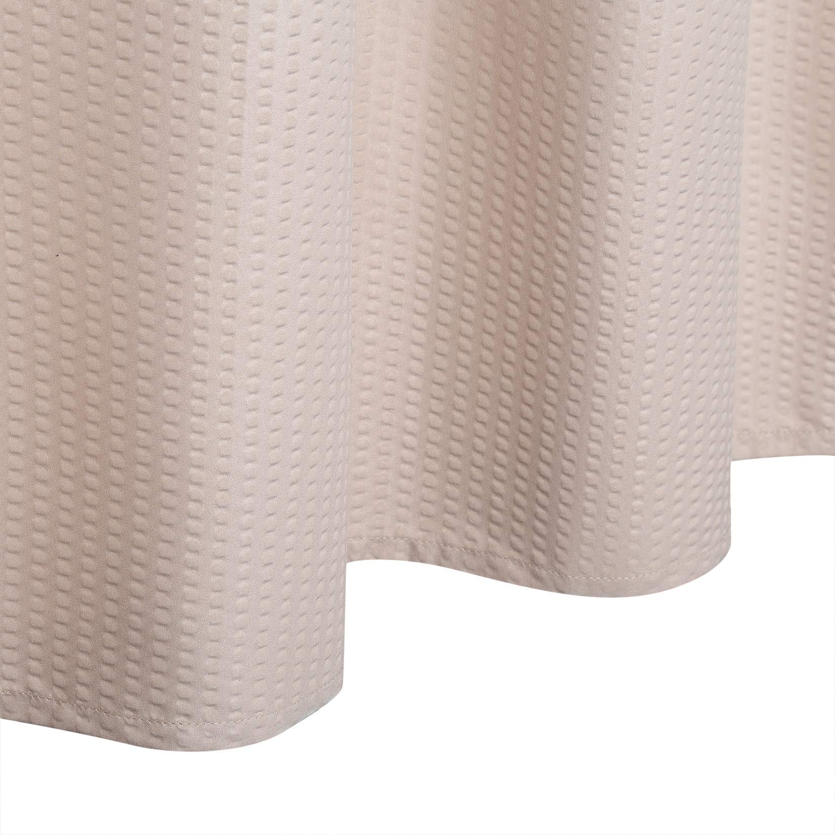 Rideau de douche en microfibre Garvee, déperlant, 72 x 72 cm, taupe gaufré, séchage rapide, facile à installer, salle de bain