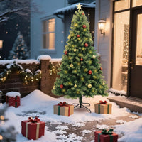 Sapin de Noël Garvee 180 cm effet neige avec télécommande - Sapin artificiel en PVC sans lumières pour la décoration du salon