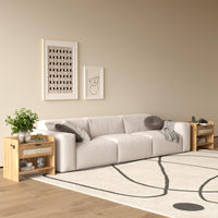 Table de chevet Garvee en rotin avec chargeur USB-C, 1 tiroir, compartiment ouvert, idéale pour la chambre et le bureau, en bois robuste, 60 x 39 x 56 cm, marron