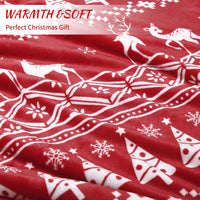 Couverture de Noël Garvee en flanelle sherpa rouge 50x60 - Chaude, réversible, douce et résistante - Idéale pour le canapé et le camping