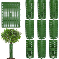 Garvee Protège-troncs extensibles en PVC, maille de protection pour écorce, lot de 10, vert, idéal jeunes arbres et jardin